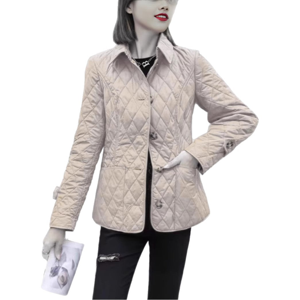 Women's Popular Lapel Single Breasted Thermal Spinning Coats