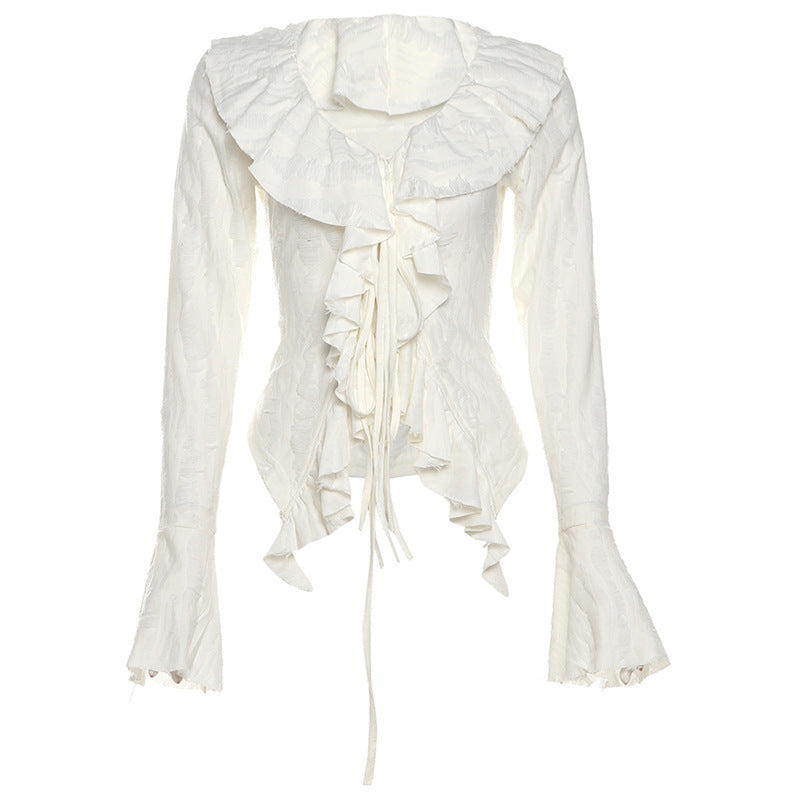 Women's Autumn Solid Color Sexy Long Sleeve Blouses