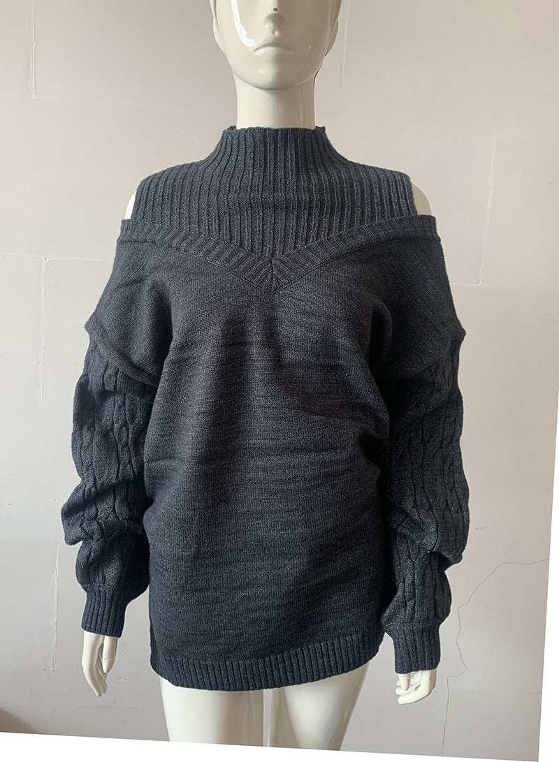 Women's Slouchy Casual Turtleneck Loose Large Knitwear