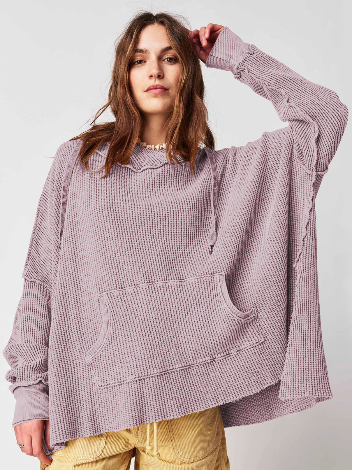 Women's Autumn Loose Trendy Solid Color Hoodie Coats