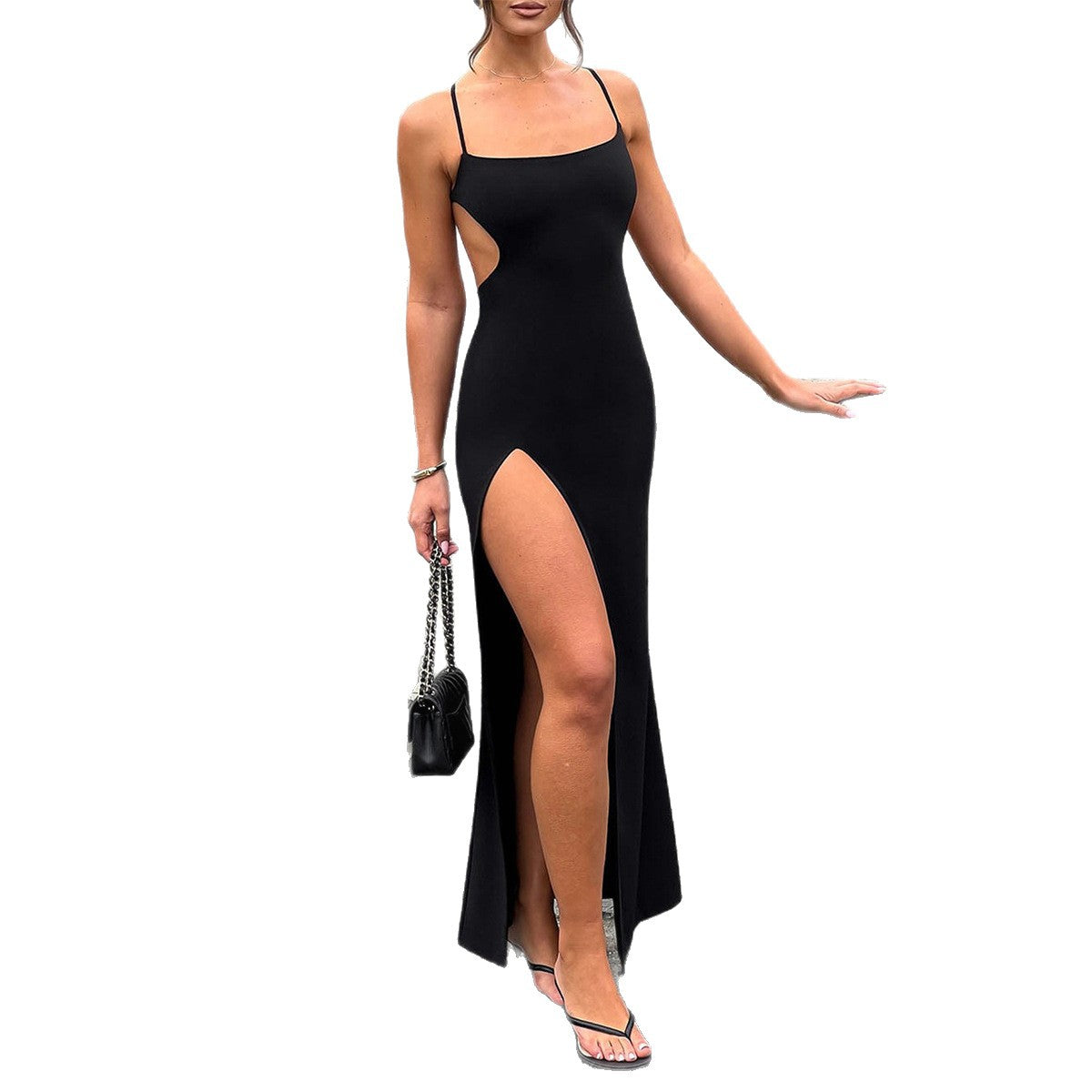 Women's Sexy Style Sleeveless Split Hip Dress