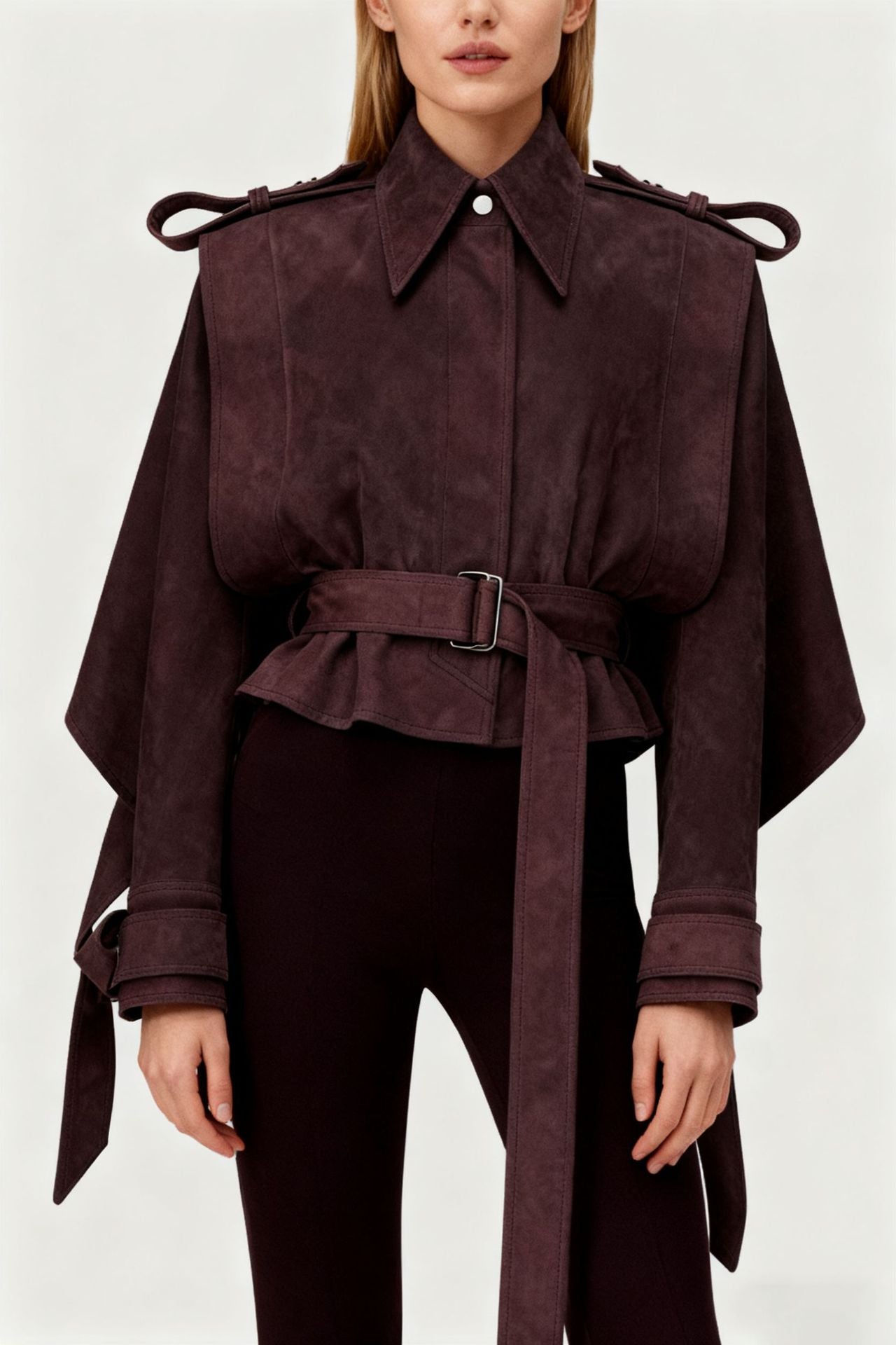 Women's Style Temperament Lapel Patchwork Autumn High-grade Coats