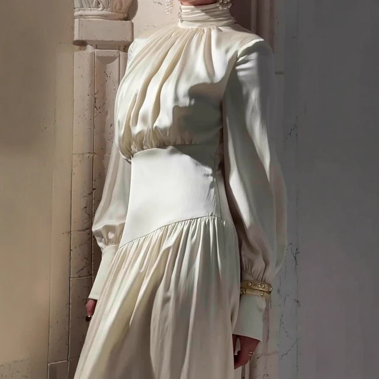 Women's Autumn French Elegant Long Sleeve Stitching Clothing