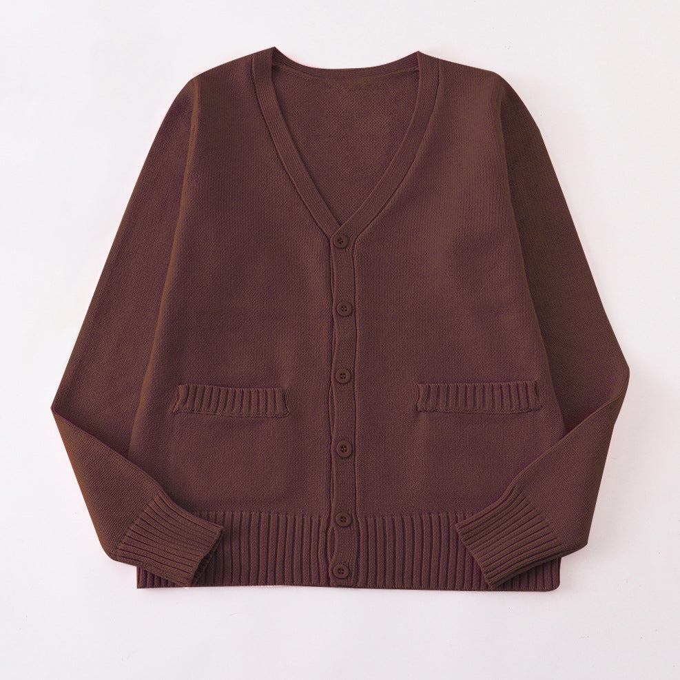 Classy Thickened College Style Dark Gray Women's Sweater