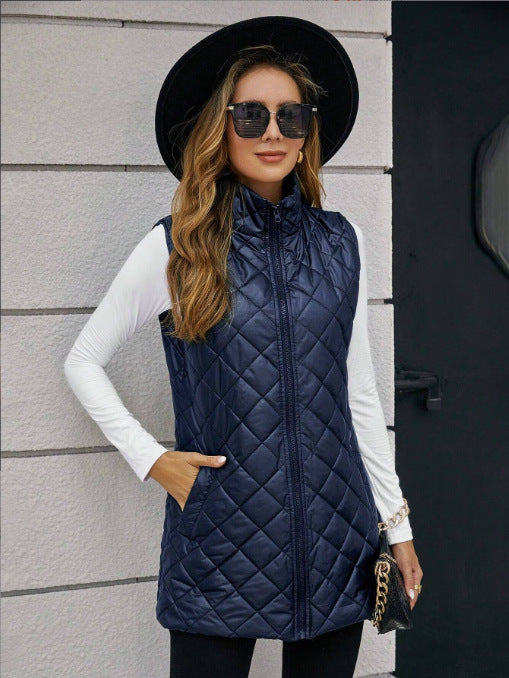 Women's Solid Color Mid-length Street Hipster Cotton Vests