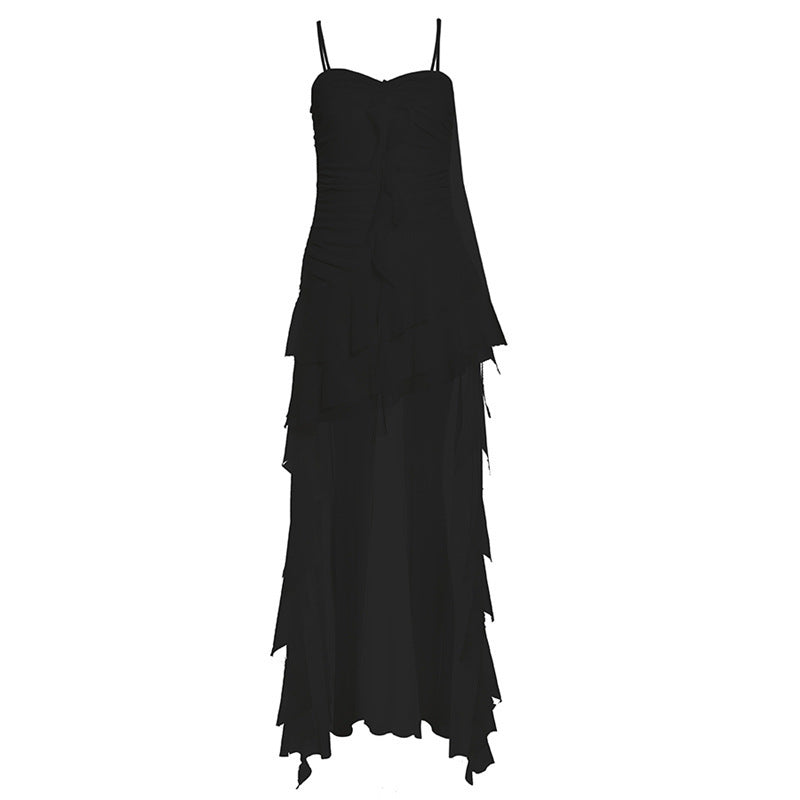 Women's Summer Solid Color Slim Fit High Waist Fashion Dresses