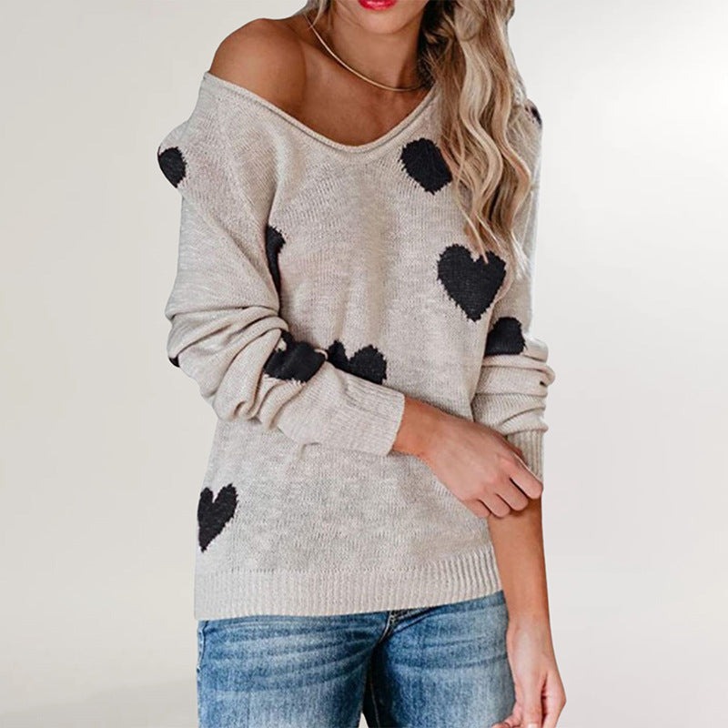 Women's Loose Love Valentine's Day Pullover Sweaters