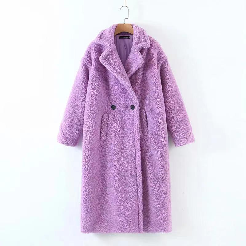 Women's Autumn Artificial Teddy Long-sleeved Thickened Thermal Coats