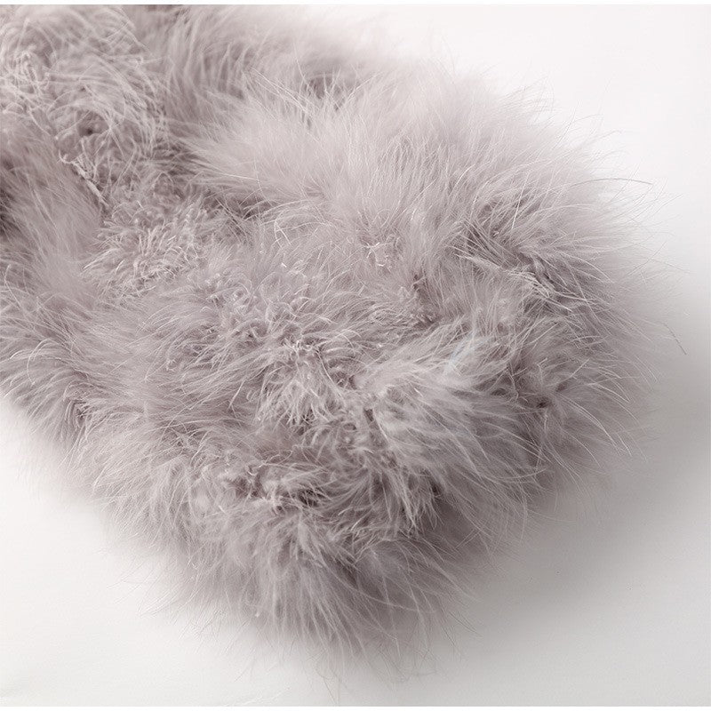 Clearance Fashion Fluffy Fur Tube Versatile Dress