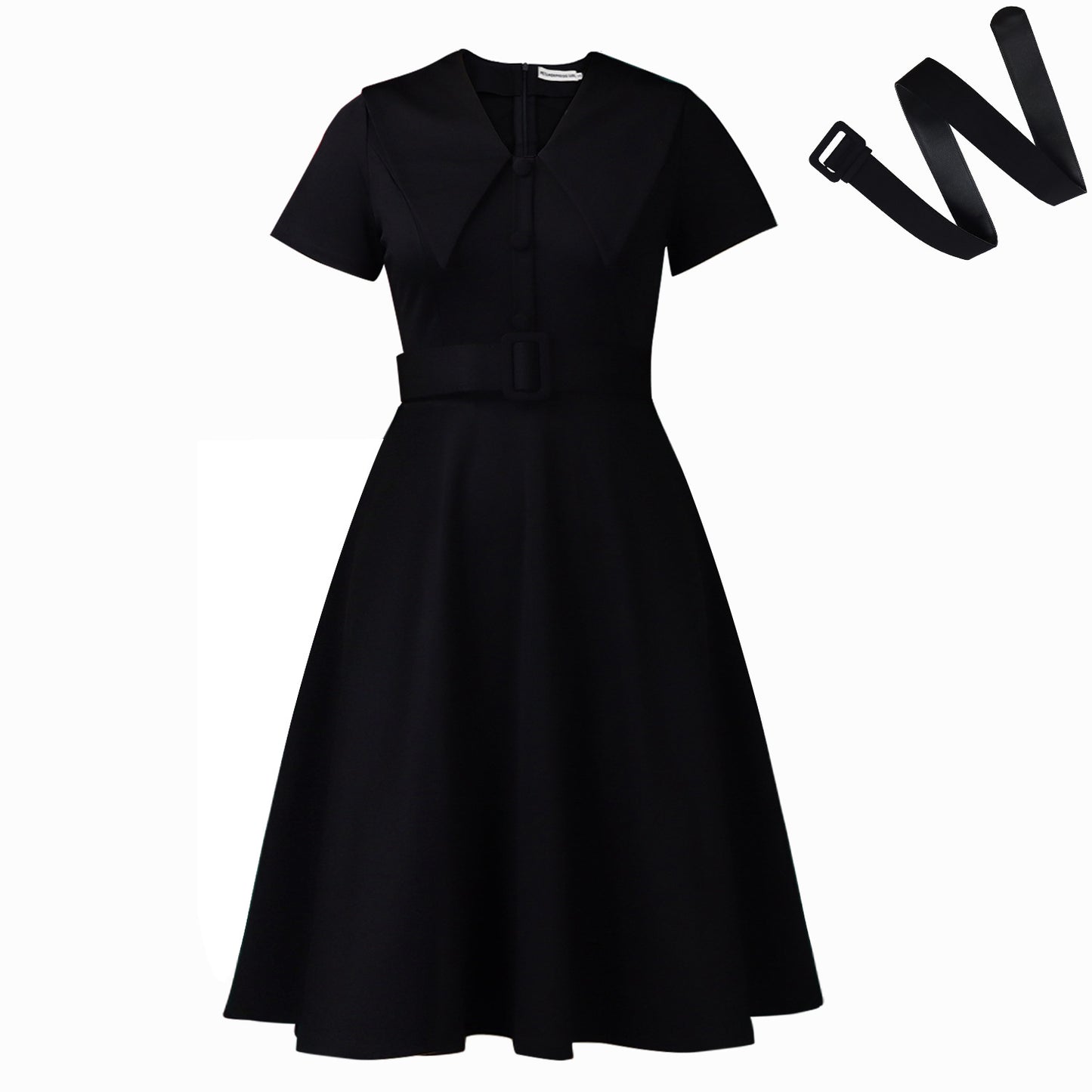 Women's Temperament Peter Pan Collar Sleeve Stretch Dresses