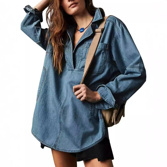 Glamorous Denim Long-sleeved Fashion Design Casual Jackets