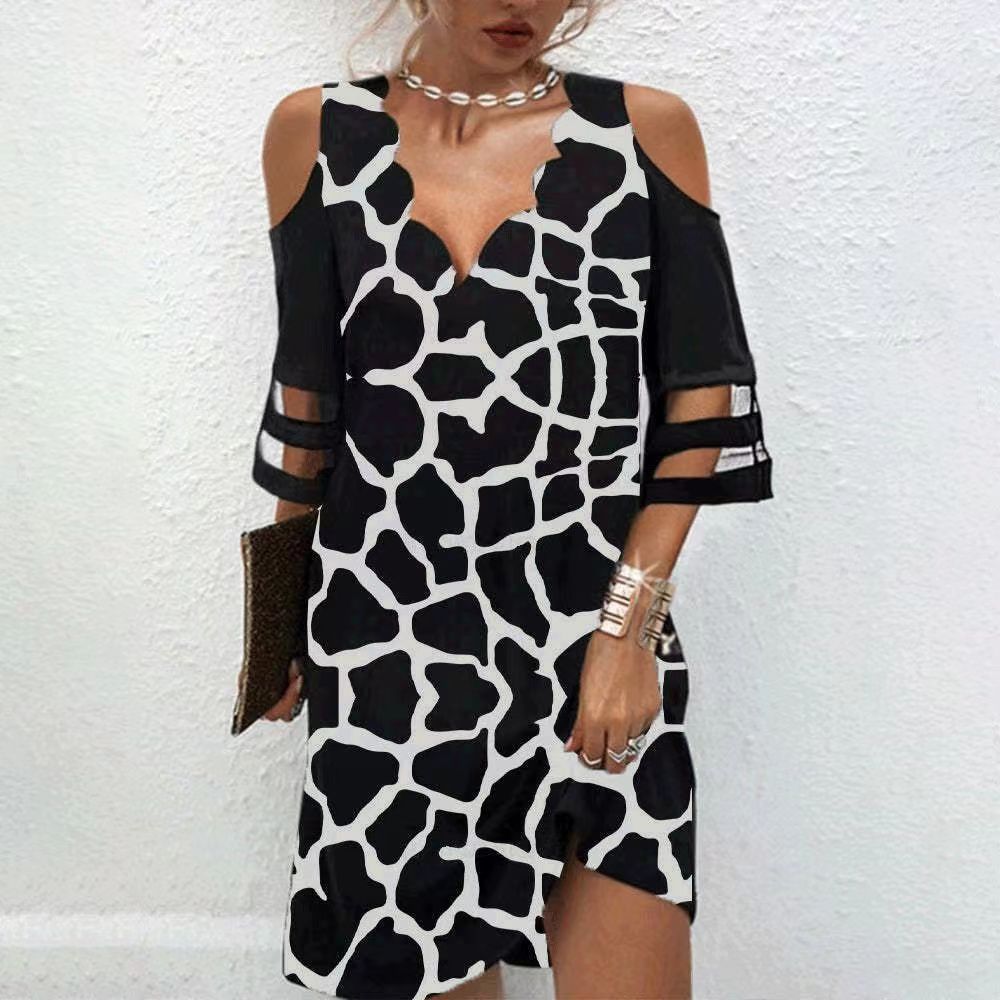 Women's Summer Positioning Flower Mesh Sleeve Fashion Shorts