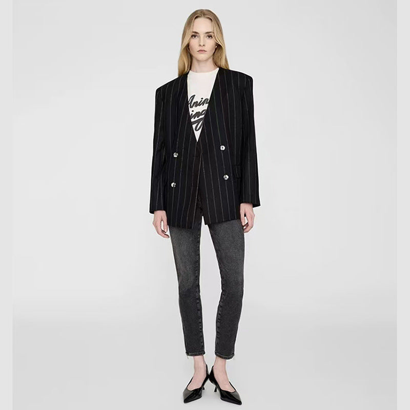 Women's North American Niche Front Printed Classic Letter Blouses