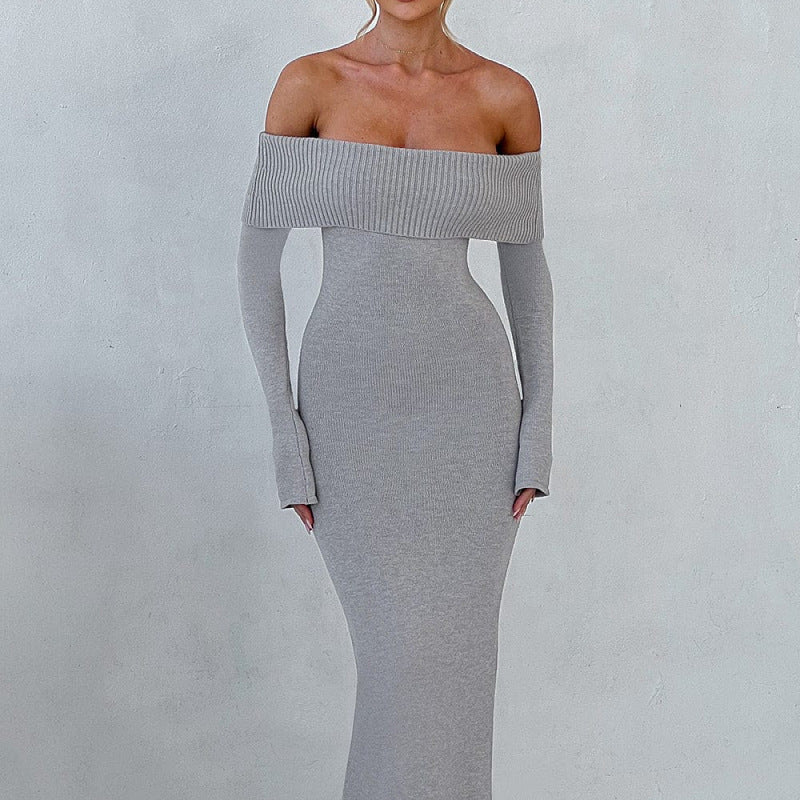 Women's Hot Style Long Sleeve Knitted Dress Dresses