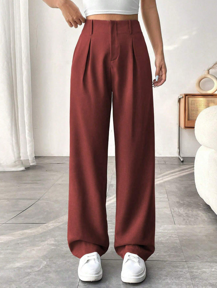 High Waist Wide Leg Versatile Casual Pants