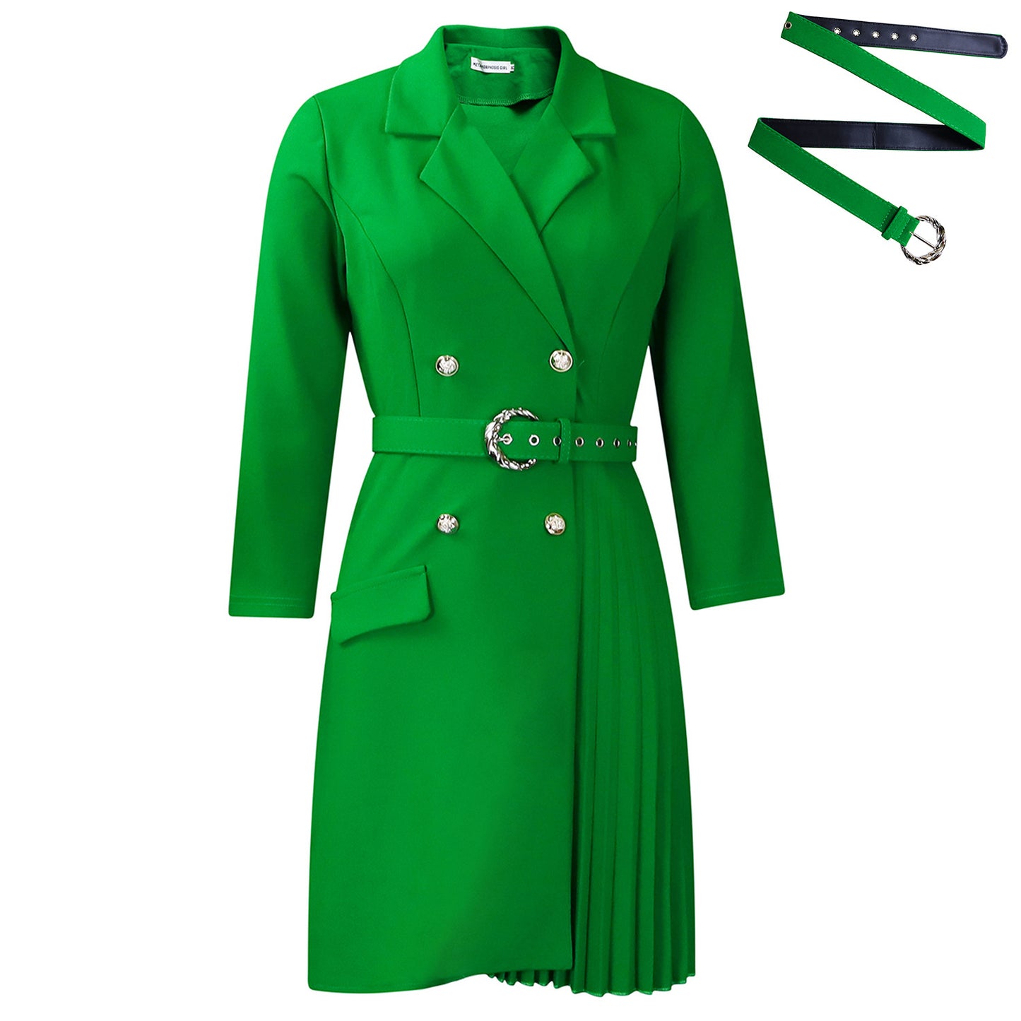 High Waist Fashion Tight Pleated Stitching Suits