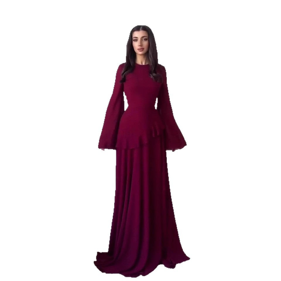 Women's Fit Fashion Elegant Graceful Long Sleeve Dresses