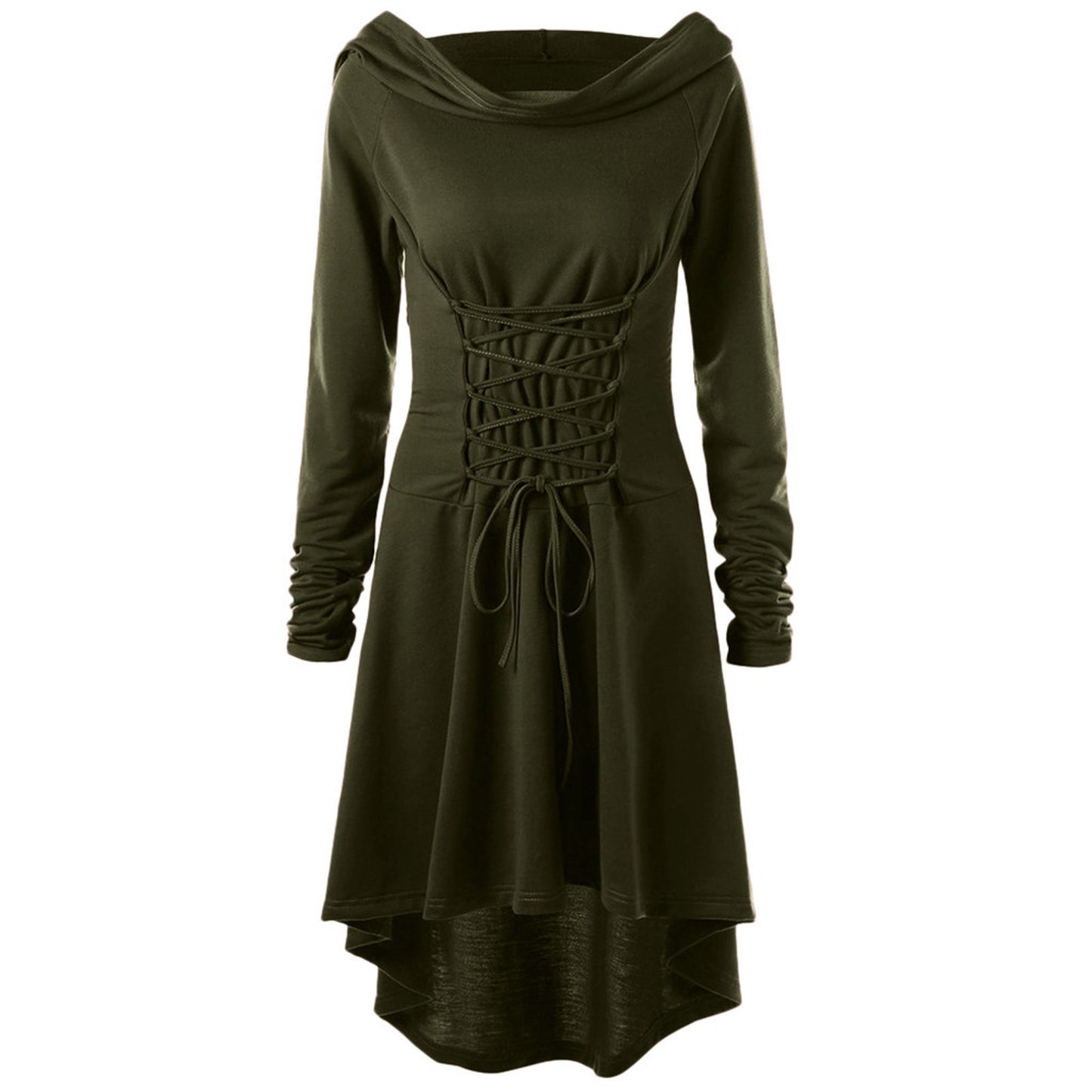 Women's Solid Color Holiday Performance Long Sleeve Dress