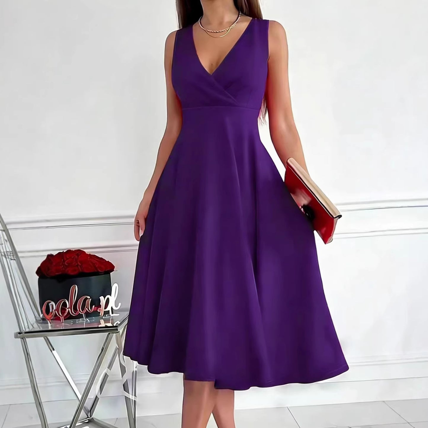 Beautiful Slouchy Women's Simple Sleeveless Fashion Dress