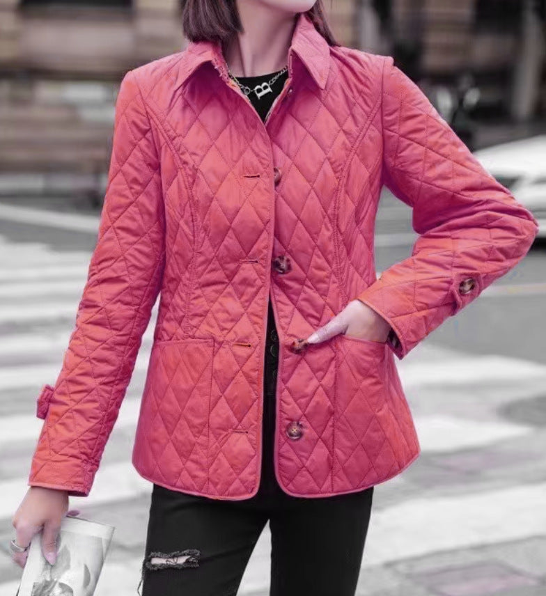 Women's Popular Lapel Single Breasted Thermal Spinning Coats