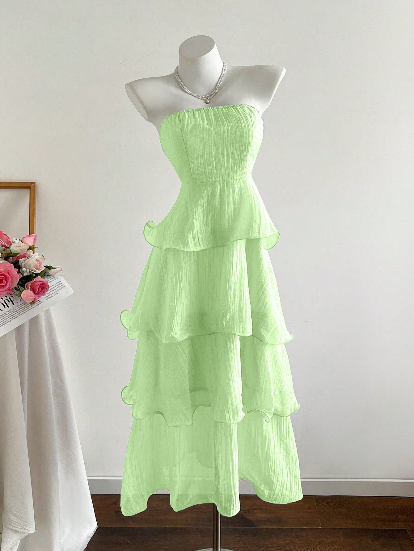 Summer Cover Slimming Midi Cake Fairy Tube Solid Color Skirts