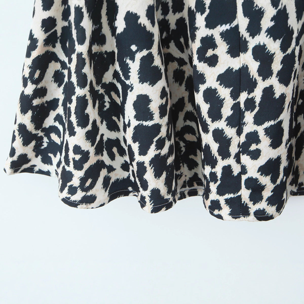 Women's Sexy Leopard Print Deep Backless Halter Dresses