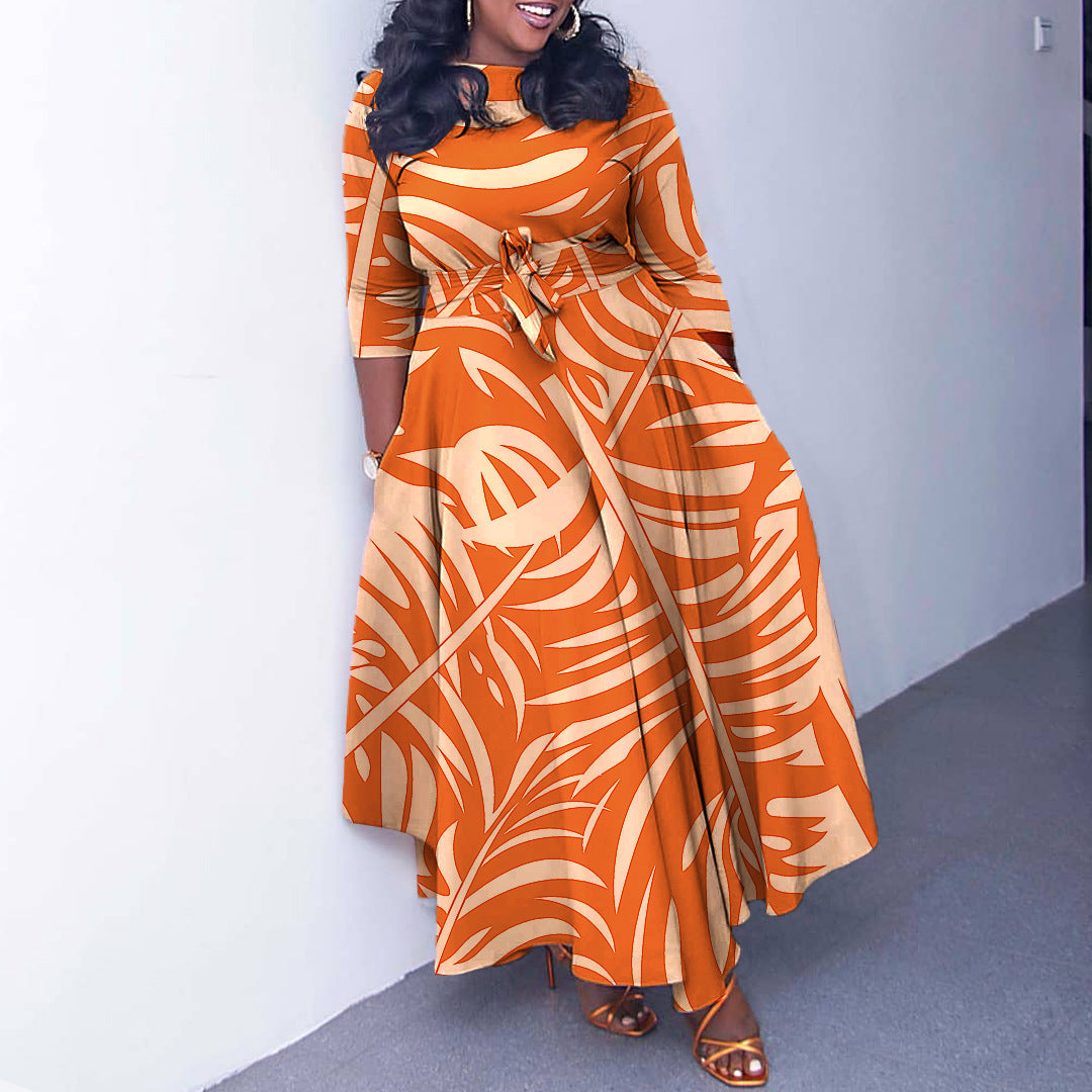 Women's Fashion Elegant Tied Africa Maxi Dress Dresses