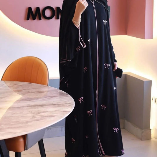 Classic Beautiful Versatile Bow Embroidered Robe Dresses