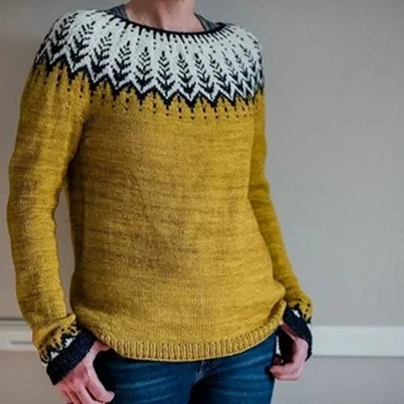 Women's Round Neck Multicolor Loose Fashion Pullover Sweaters
