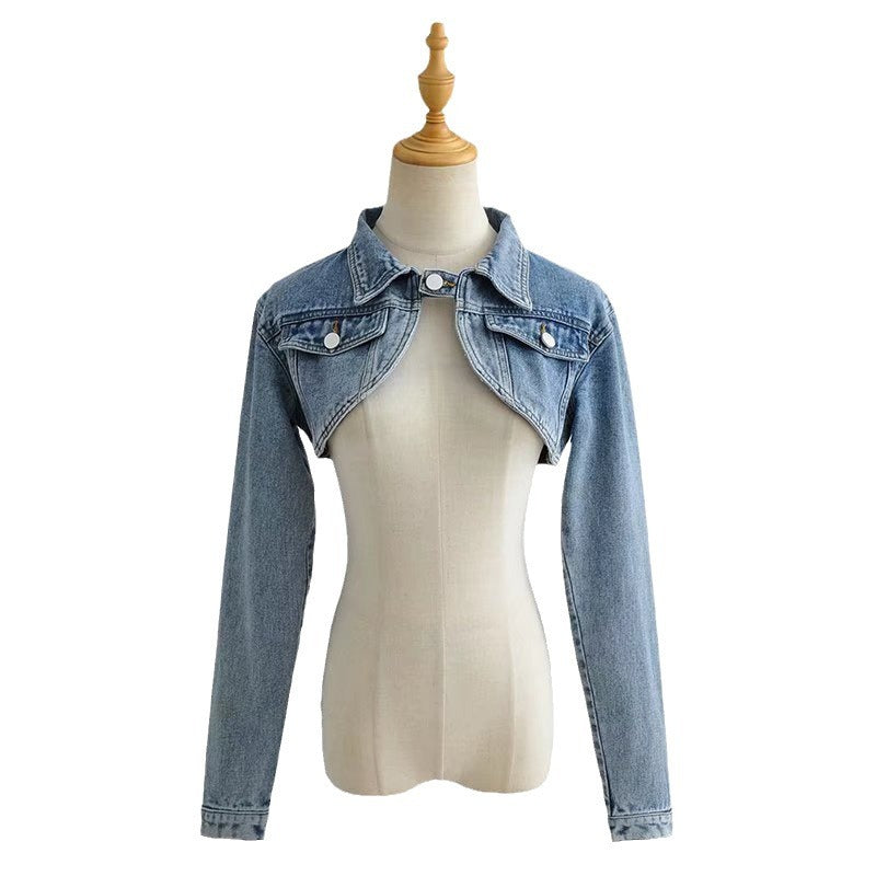 Women's Style Ultra Denim High Waist Shawl Design Sense Shorts