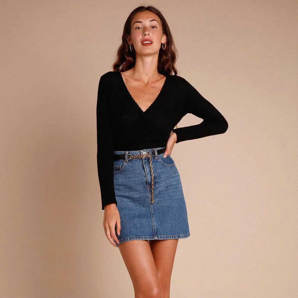 Women's Denim High Waist Super Mini Versatile Skirts