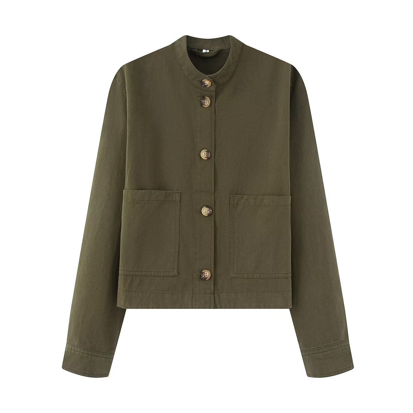 Women's Autumn Street Fashion Stand Collar Denim Jackets