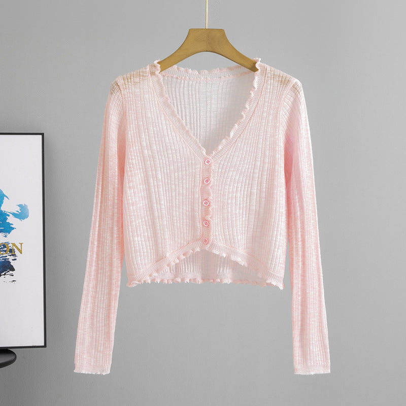 Women's Lace Knitted Office Summer Thin Type Sunscreen Coats