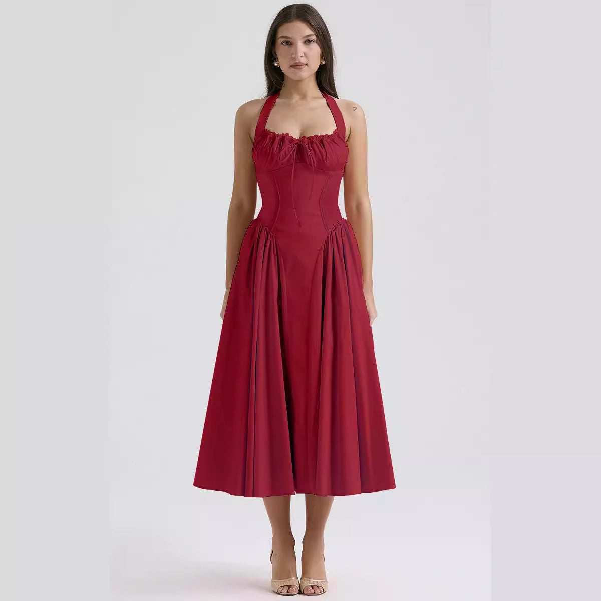 Summer Suspender Dress Fashionable Printed Halter Dresses