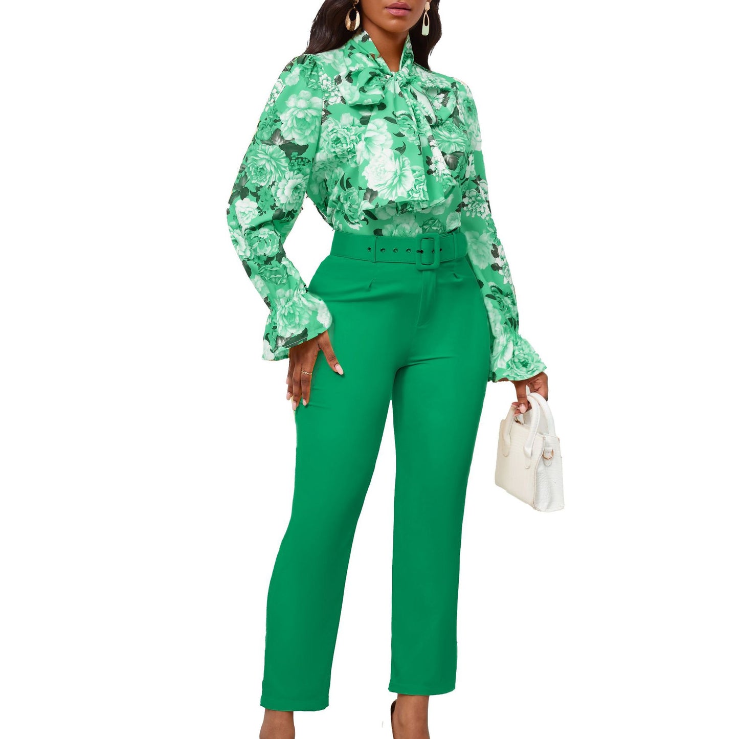 Printed Lace Up Long Sleeve High Suits
