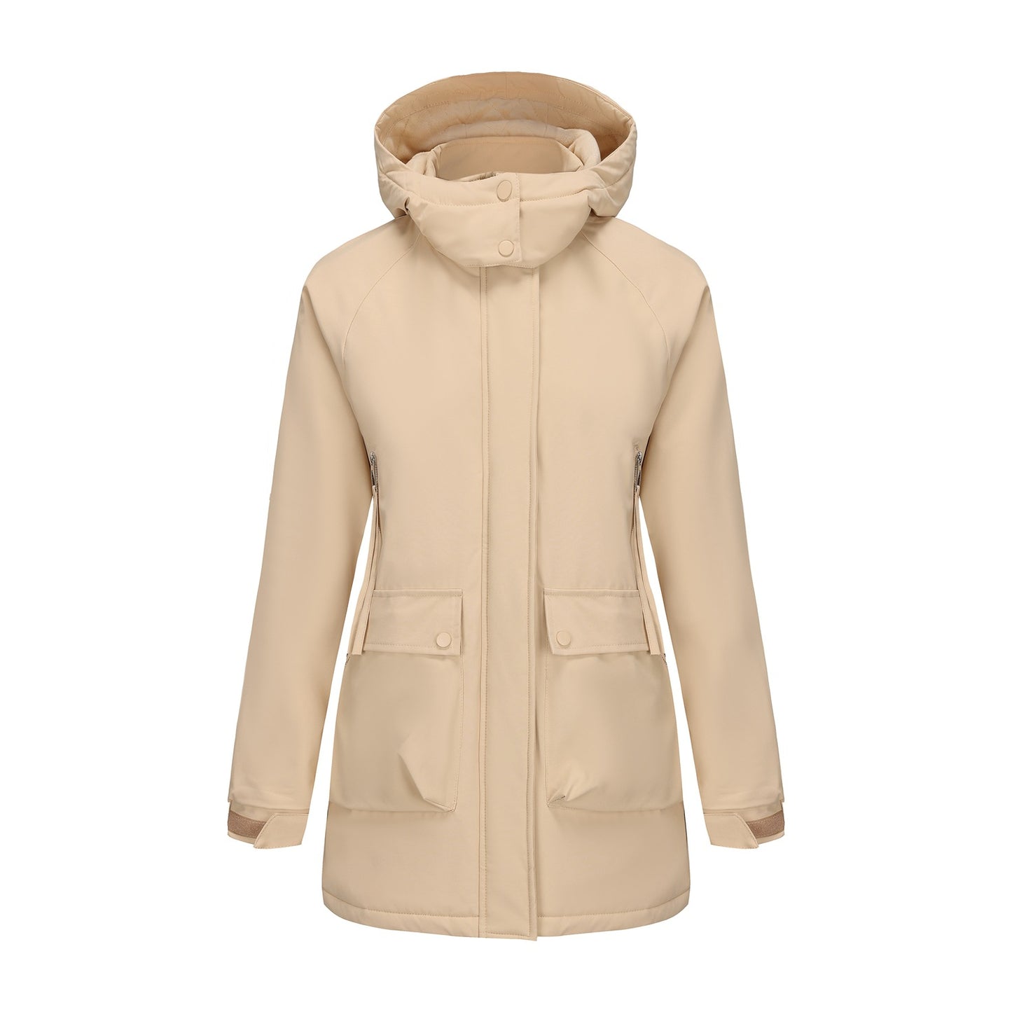 Detachable Cap Parka Fleece Padded Shell Coats