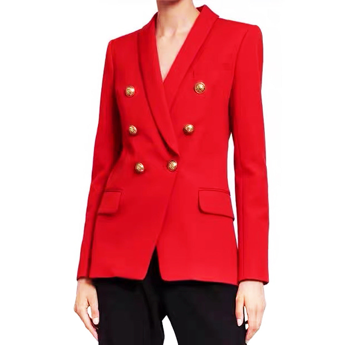 Women's Senior Classic Green Collar High Quality Blazers
