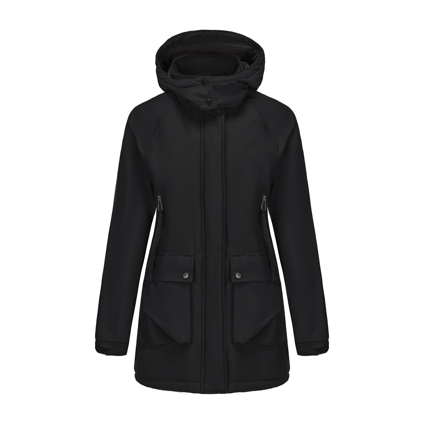 Detachable Cap Parka Fleece Padded Shell Coats