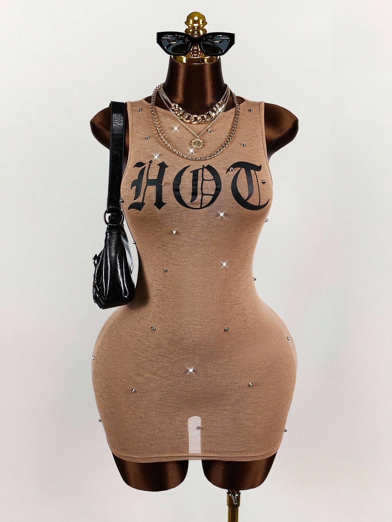 Women's Fashion Printing Stylish Slim Fit Sexy Stretch Sleeveless Sheath Fitted Skirts