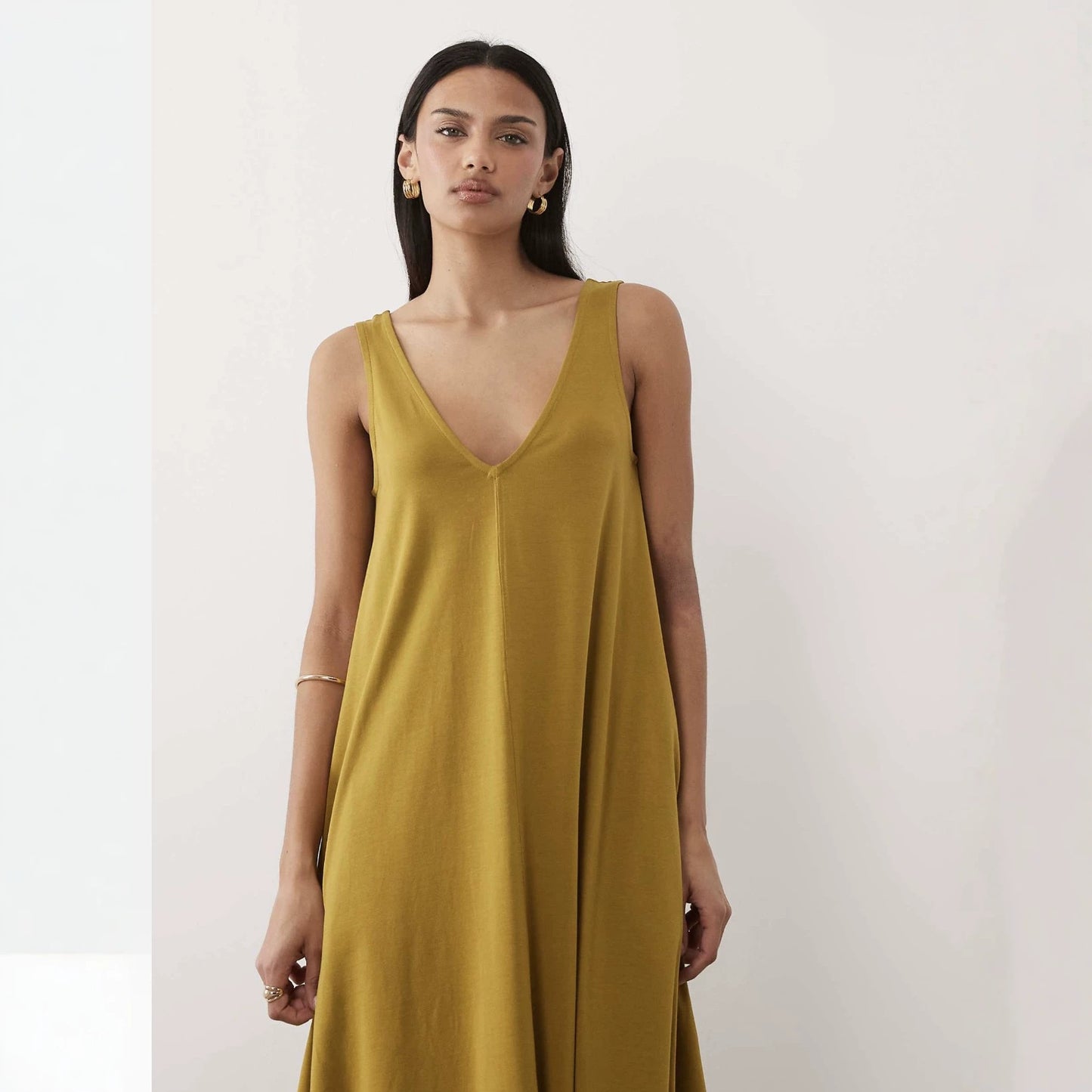 Women's Solid Color Sleeveless Long Jumper Loose Idle Style Dress