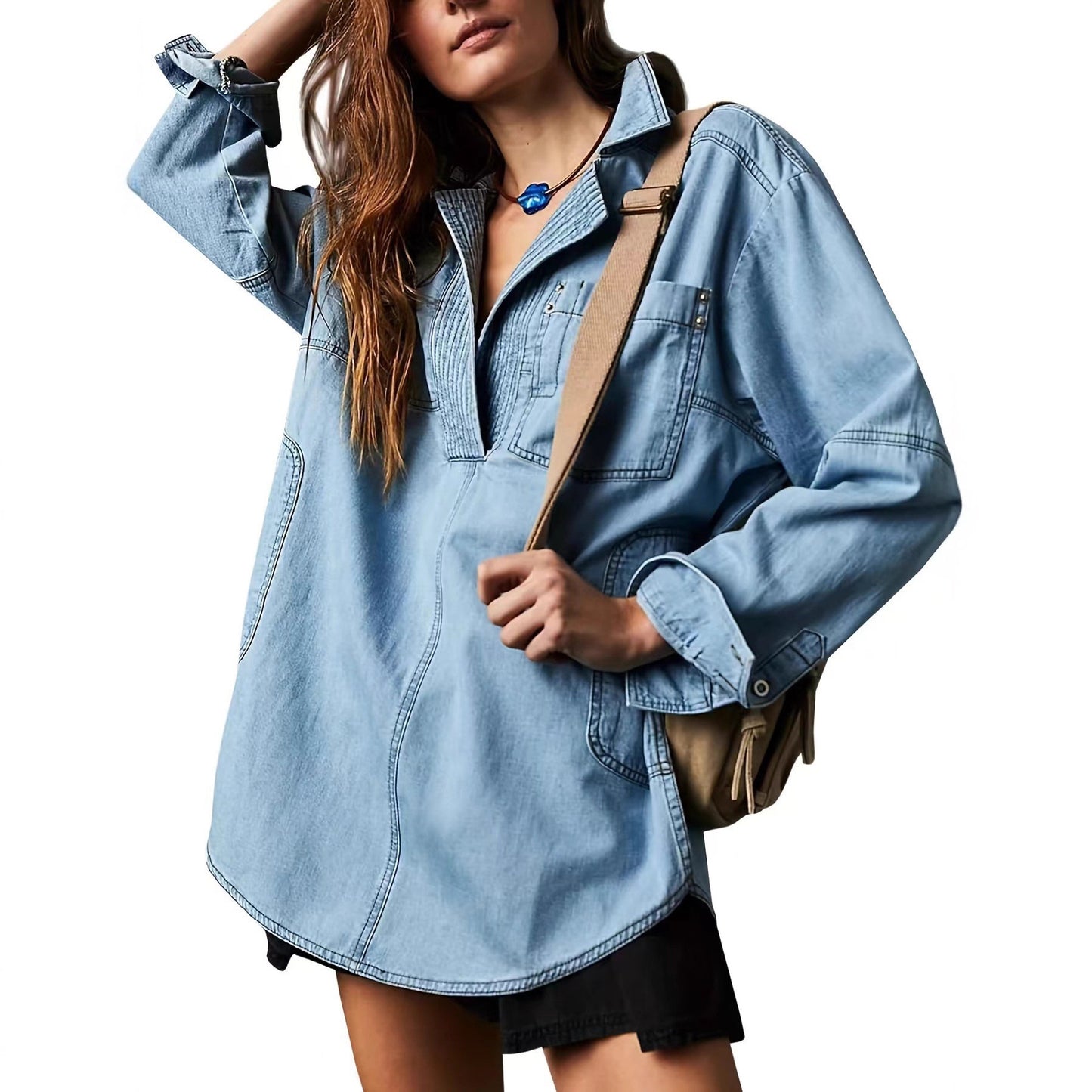 Pretty Denim Long-sleeved Fashion Design Casual Jackets