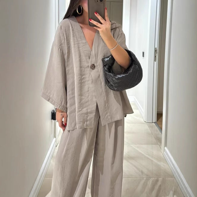 Charming Classy Women's Loose-fitting Wide Leg Tops