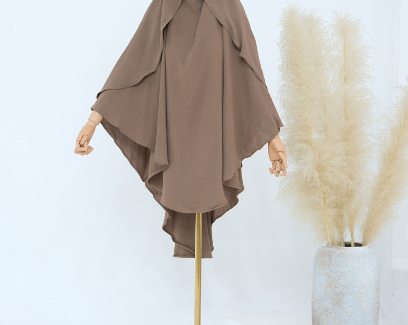 Comfortable Slouchy Solid Color Turban Turkish Dresses