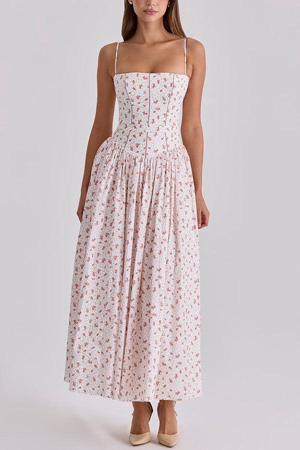 Fashionable High-grade French Strap Gentle Slimming Dress