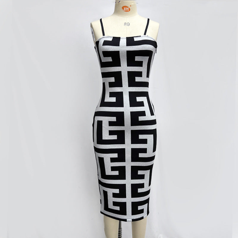 Sling Sier String Jacquard Sexy Tight Bandage Dresses