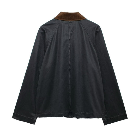 Women's Trendy Unique Casual Corduroy Neckline Jackets