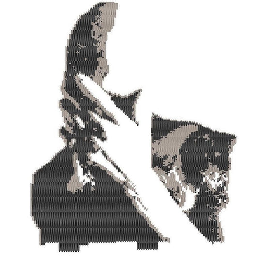 Leisure Crew Neck Face Pattern Female Sweaters