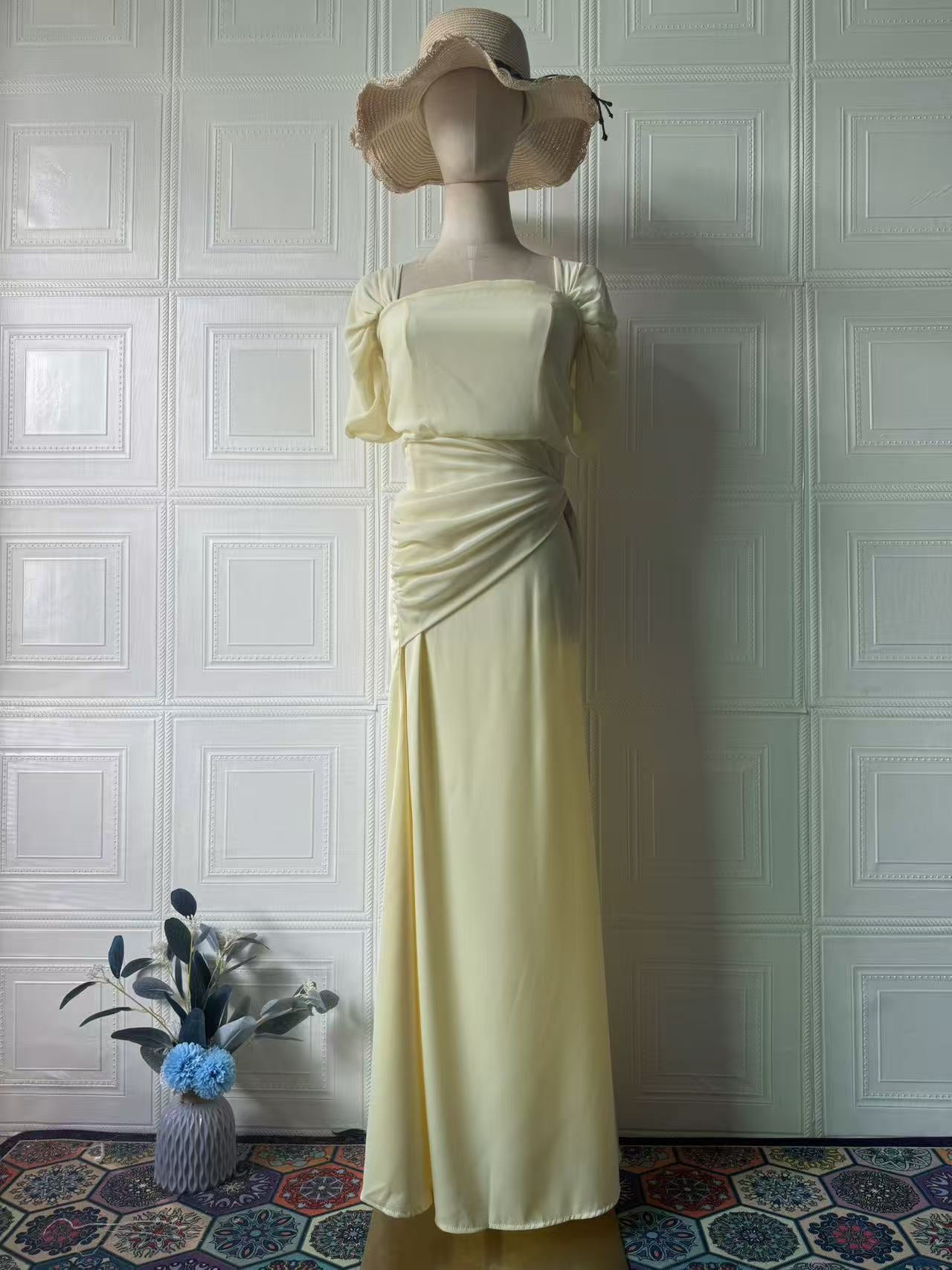 Women's Spring Gorgeous Noble Elegant Short-sleeved Dress Dresses