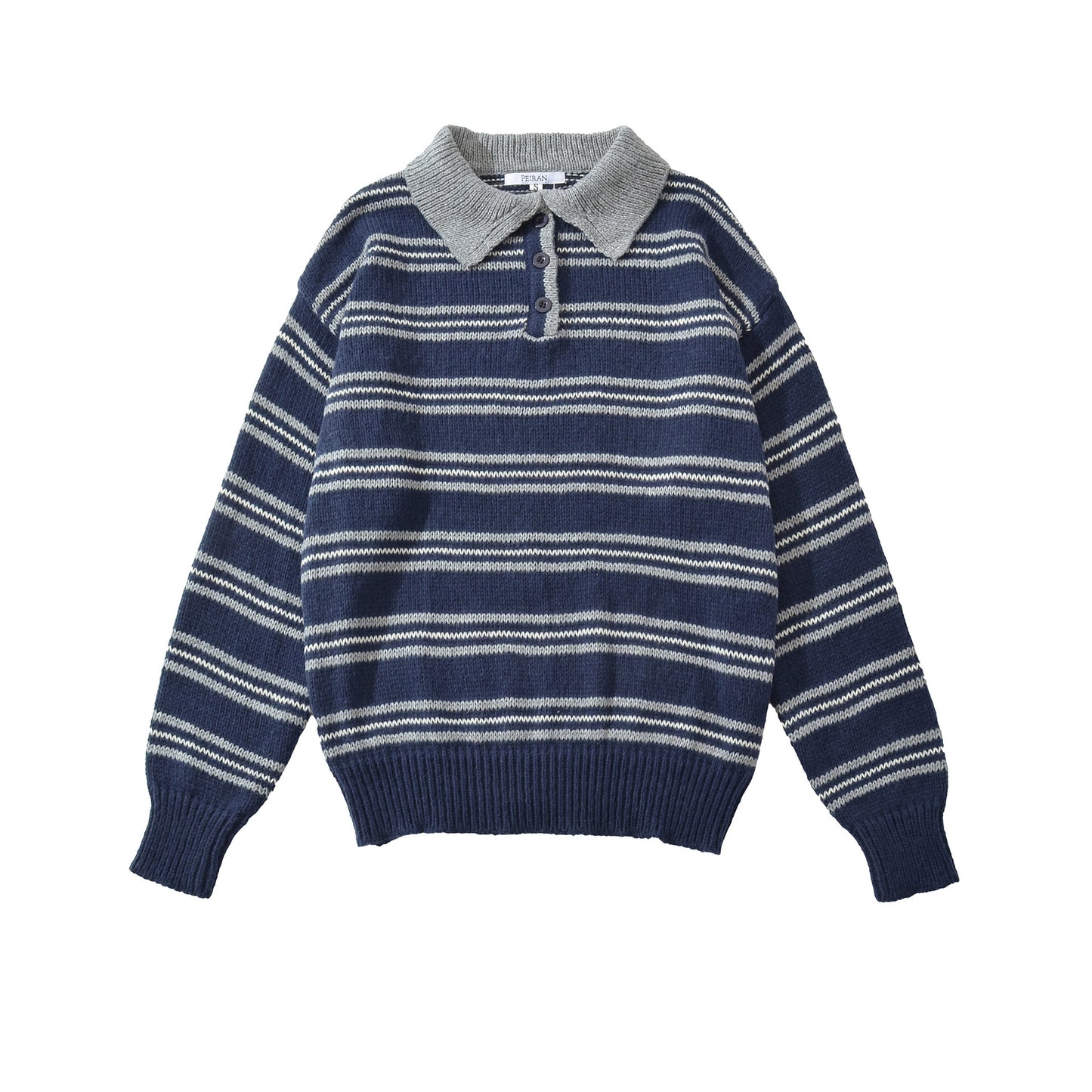 Women's Summer Long-sleeved Loose Knitted Striped Sweaters