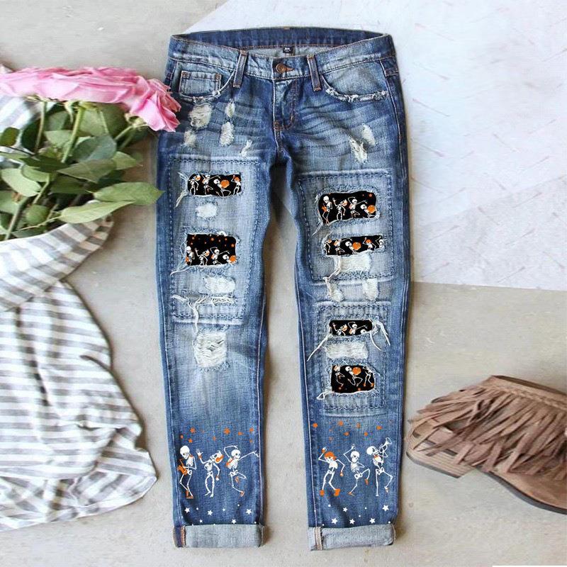 Women's Pretty Popular Ripped Casual Cropped Jeans